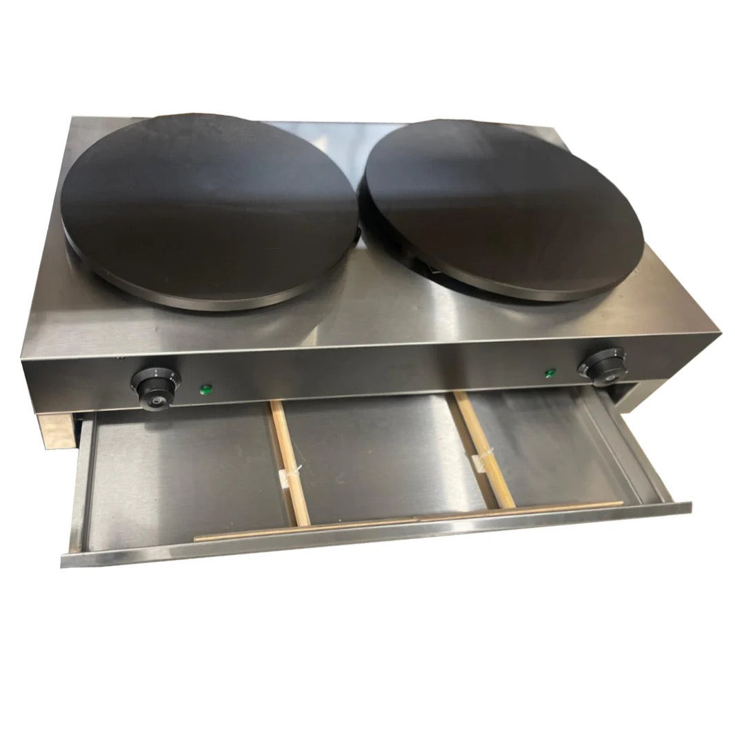 Crepe Maker 400mm - Twin Crepe Tray