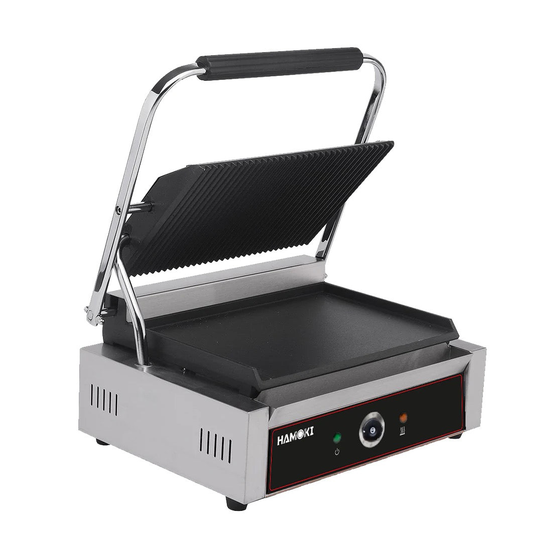 Contact Grill Single / Ribbed Top and Smooth Bottom