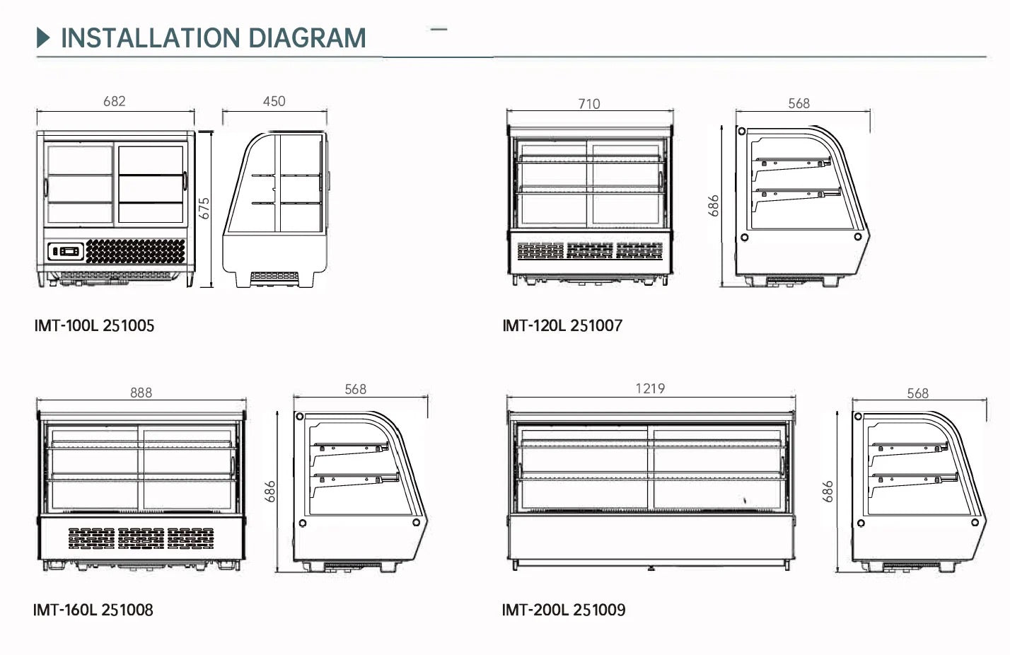 Countertop Display Cooler - 160L