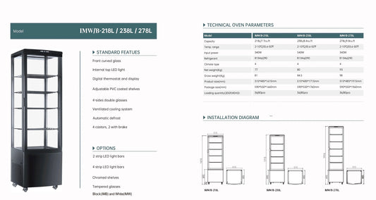 Four Sided Glass Display - 238L