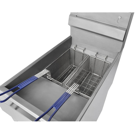 4 Burner Single Tank Gas Fryer with Twin Baskets