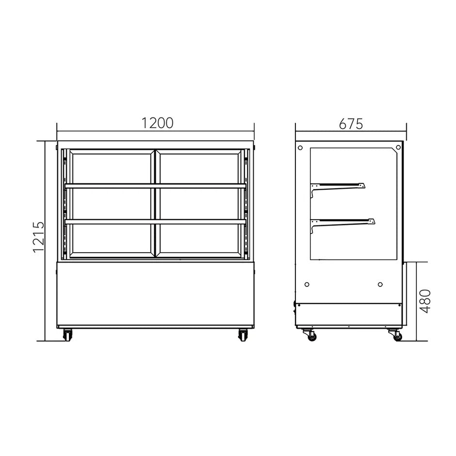 Commercial Cake Display Fridge & Counters 460L
