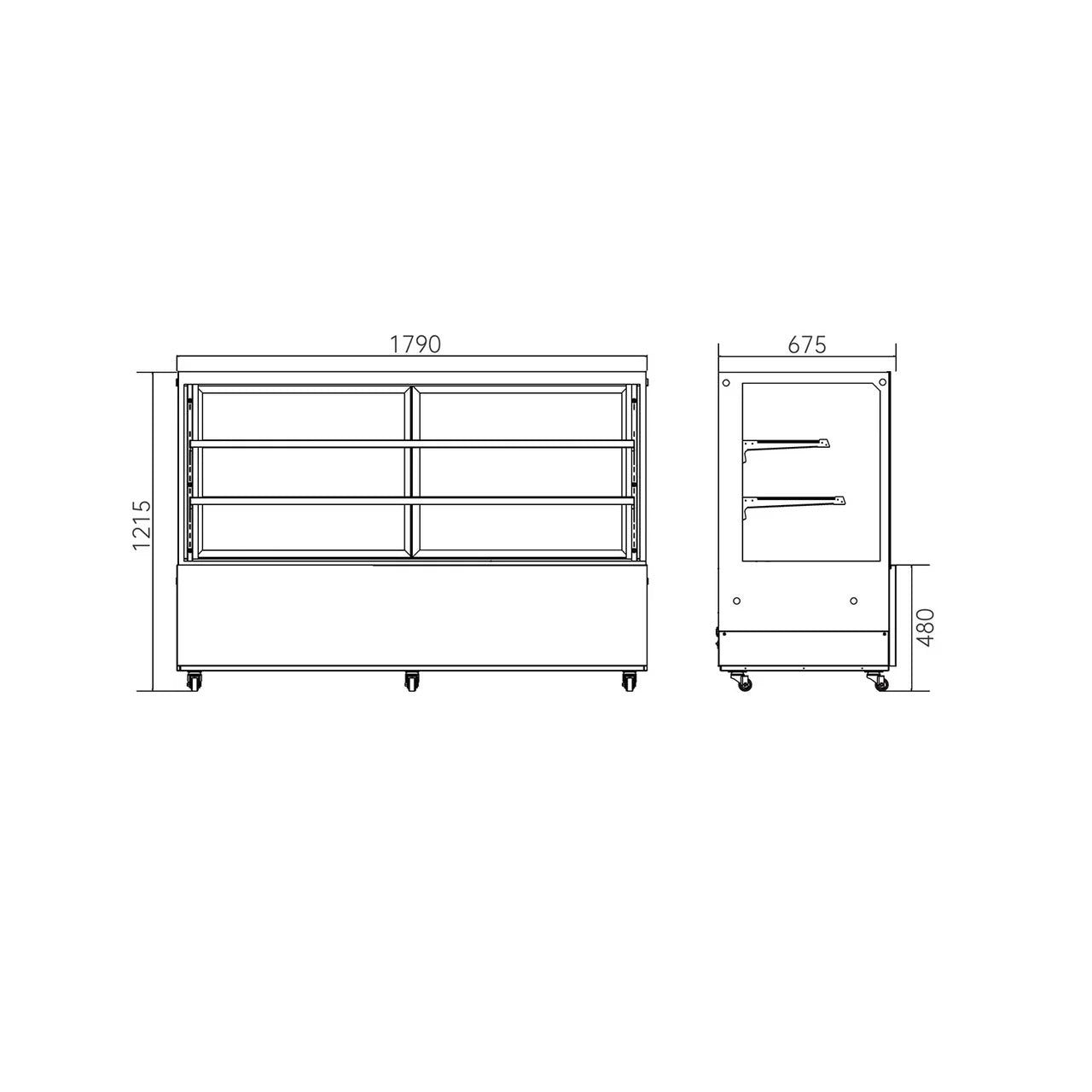 Commercial Cake Display Fridge & Counters 700L
