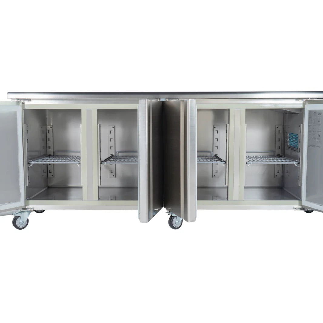 4 Door Freezer Counter with Backsplash - 564L