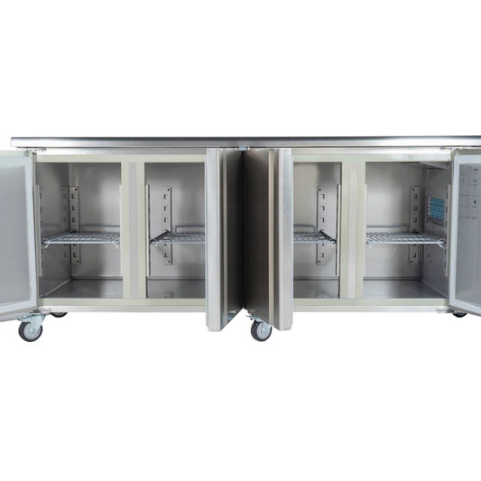 4 Door Freezer Counter with Backsplash - 564L