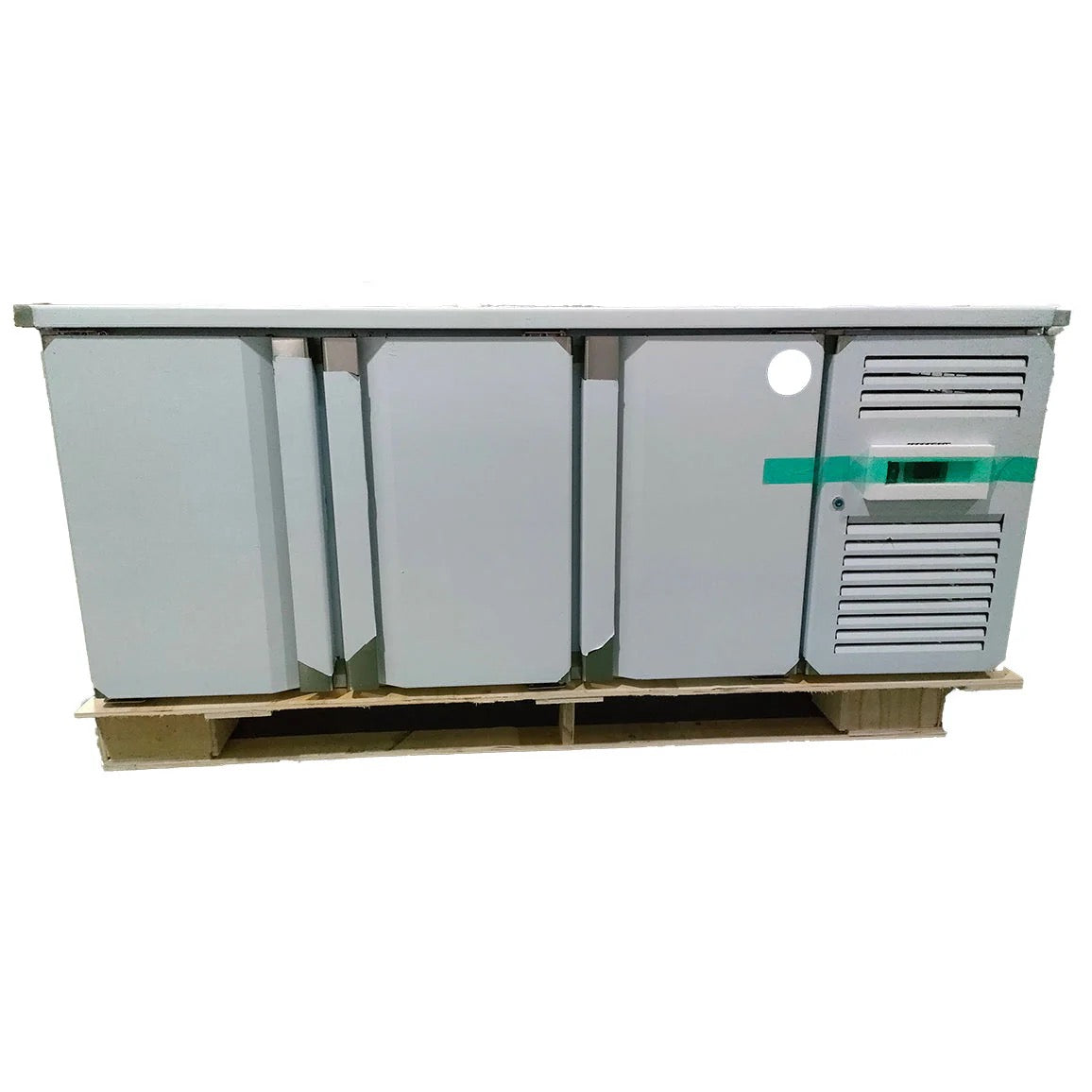 3 Door Refrigerated Counter with Backsplash - 346L