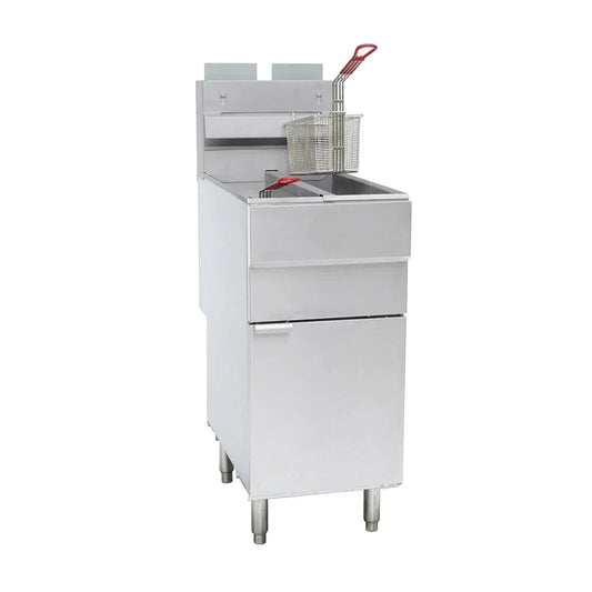 4 Burner Twin Tank Gas Fryer with Twin Baskets
