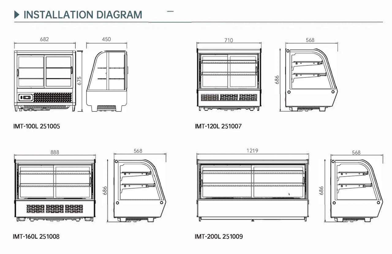 Countertop Display Cooler - 100L