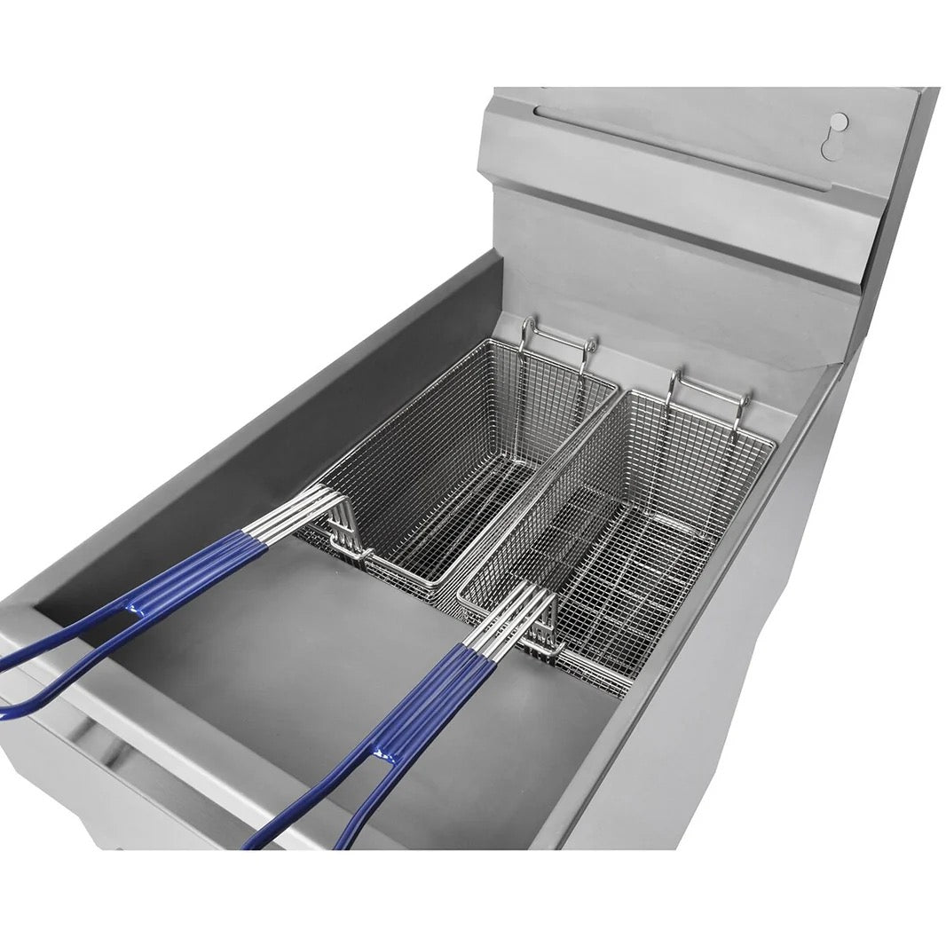 4 Burner Single Tank Gas Fryer with Twin Baskets