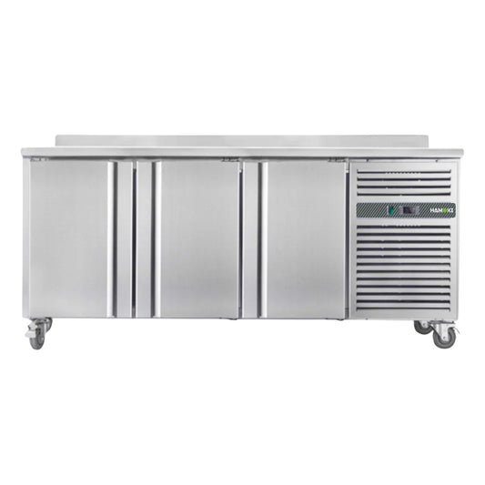 3 Door Freezer Counter with Backsplash - 418L