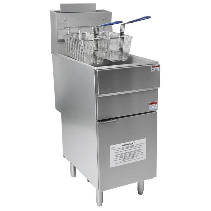 4 Burner Single Tank Gas Fryer with Twin Baskets